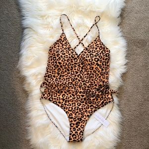 NWT One Loved Babe cheetah one piece